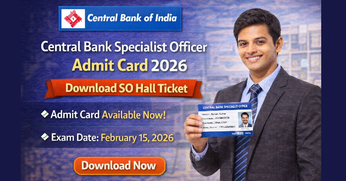 Central Bank Specialist Officer Admit Card 2026 – Download SO Hall Ticket